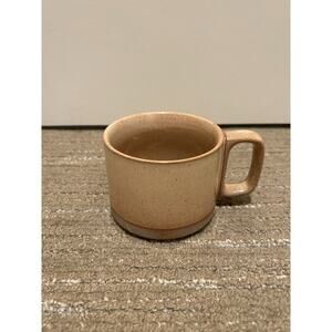 Creative Co-Op Handmade Beautiful Two-Tone Beige Mug Holds 8 Ounces